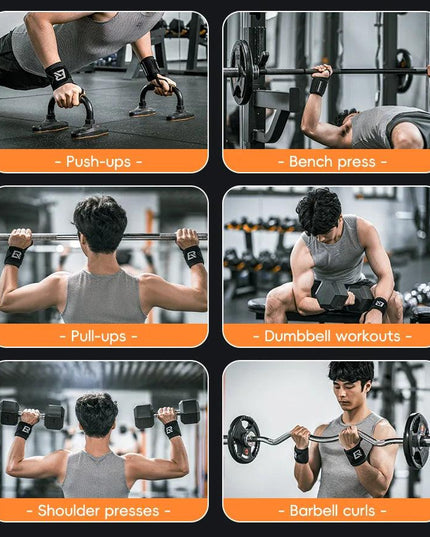 ROCKBROS Fitness Wrist Wraps Gym Adjustable Wrist Bandages Protector Wrist Support Sports Fitness Wrist Protection Sleeve A Pair