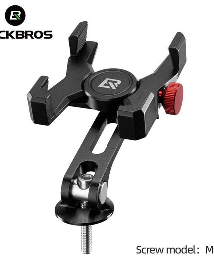 ROCKBROS Bike Phone Holder Aluminum Alloy Material Bracket Anti-slip Cushioning Pads 4.7-7.09 inch Mobile Phone Stand Shockproof