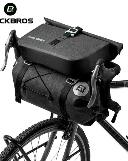 ROCKBROS Bicycle Bag Big Capacity Waterproof Front Tube Cycling Bag MTB Handlebar Bag Front Frame Trunk Pannier Bike Accessories