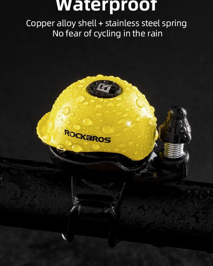 ROCKBROS Creative Bicycle Bell 80DB Copper Alloy Nylon Base Mini Cap Bike Bell for MTB Road Bike Ultra-Light Bicycle Accessories