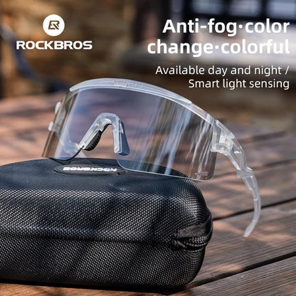 ROCKBROS New Cycling Glasses Ultralight Photochromic Anti-Fog Cycling Sunglasses MTB Road Outdoor Sports UV Protection Goggles ﻿