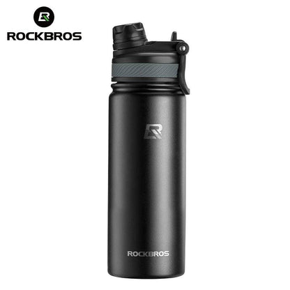 ROCKBROS 1L Thermal Water Bottle Sports Water Bottle Non Slip 304 Stainless Steel Cold And Hot Thermo Cup Cycling Hiking Equip