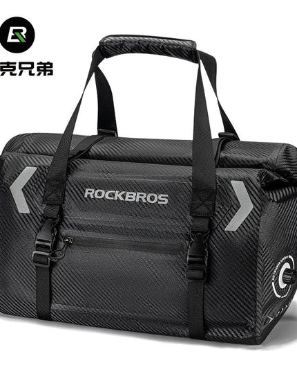 ROCKBROS Waterproof Motorcycle Pannier PVC 20L-60L Tail Bag Travel  Rear Seat Luggage Bag Multiple Carry Motorcycle AccessorIes
