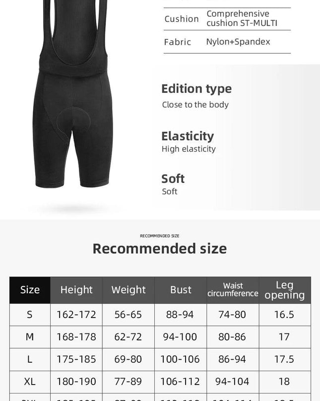ROCKBROS Cycling Shorts Men Bib Shorts Summer Elastic Padded Bike Tights Anti-slip Breathable MTB Ciclismo Bicycle Under Wear