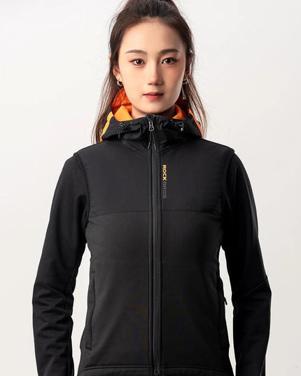 ROCKBROS Winter Warm Cycling Vest Thermal Fleece Windproof Cycling Jacket Winter Outdoor Sports Warm Vest for Men Women Running
