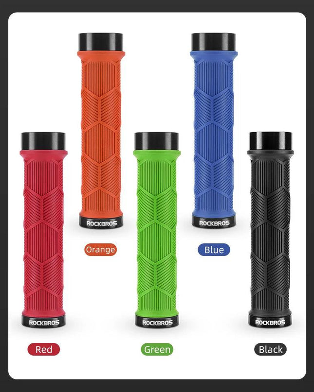 ROCKBROS Bike HandleBar Grip Silicone Non-Slip Bike Handle Cover Ultralight Anti-skid Bike Handle Alloy Cycling Accessories