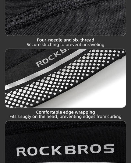 ROCKBROS Winter Fleece Ski Cap Windproof Thermal Cycling Cap Warmer Motorcycle Hat Helmet Liner Running MTB Bike Headwear