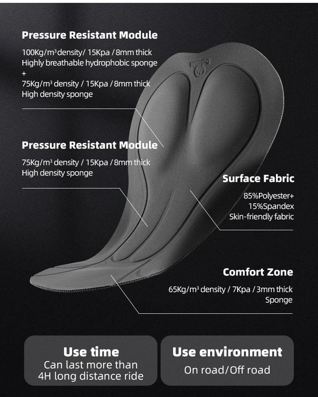 ROCKBROS Cycling Trousers With Italian Trouser Pad Long Tights Reflective Leggings Winter Fleece Thermal Anti Slip Pants 0-10°