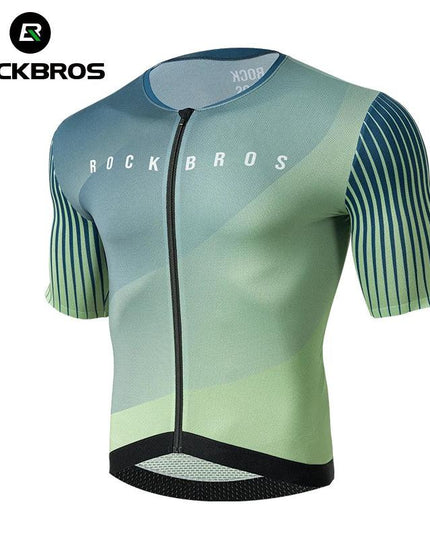 ROCKBROS Cycling Jersey MTB T-shirt Mountain Bike Men's Wear Summer Clothes High-Quality With YKK Zipper Sportswear Breathable