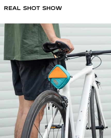 ROCKBROS Bicycle Saddle Bag Shoulder Bag Polyester Bike Tailbag Storage Seat Pouch Bag Outdoor Reflective Crossbody Bags