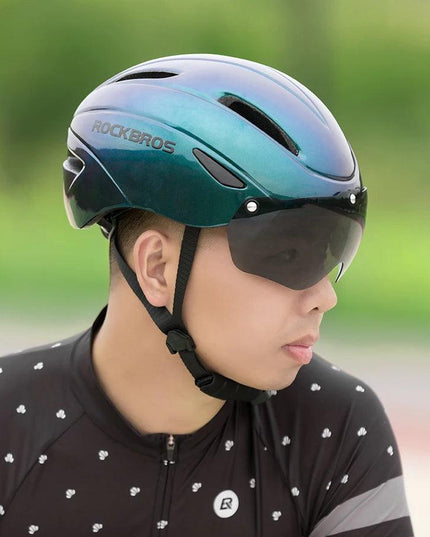 ROCKBROS Bicycle Helmet Cycling LED Light Rechargeable Cycling Helmet Mountain Road Bike Helmet Sport Safe Hat For Man