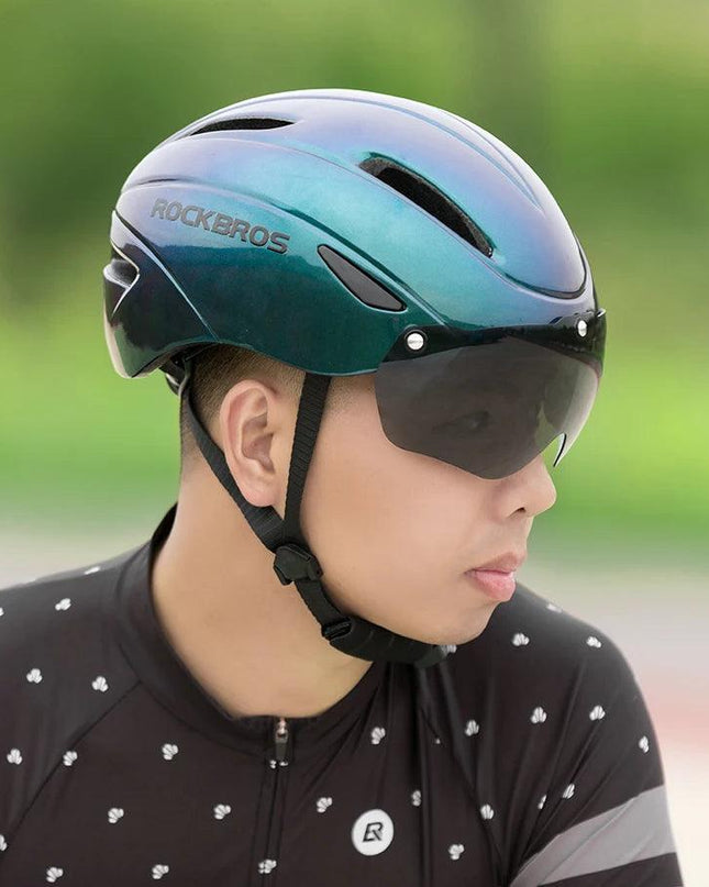 ROCKBROS Bicycle Helmet Cycling LED Light Rechargeable Cycling Helmet Mountain Road Bike Helmet Sport Safe Hat For Man