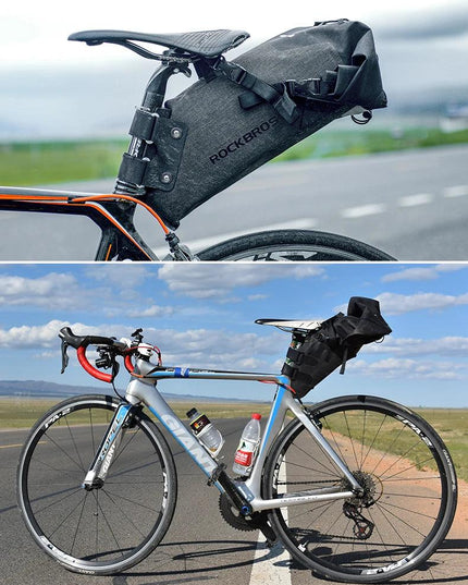 ROCKBROS Bike Bag Waterproof Reflective 10L Large Capacity Saddle Bag Cycling Foldable Tail Rear Bag MTB Road Trunk Bicycle Bag