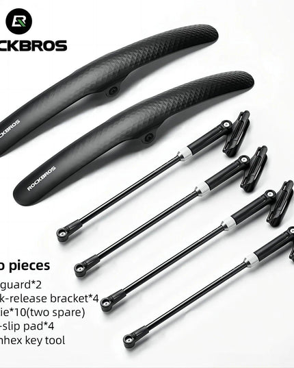 ROCKBROS Bicycle Mudguard Bike Fender PP Soft Plastic Mudguard Strong Toughness Road Suitable For Bicycle Protector Accessories