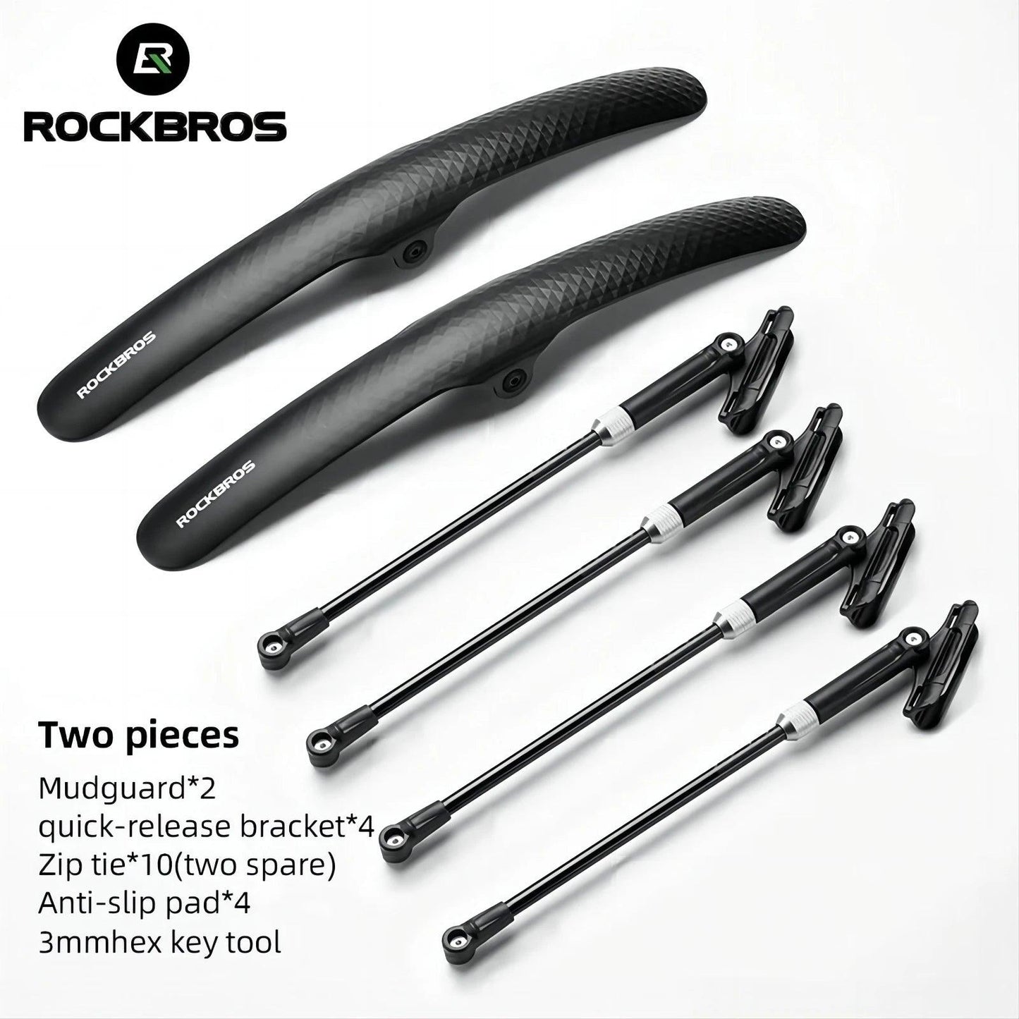 ROCKBROS Bicycle Mudguard Bike Fender PP Soft Plastic Mudguard Strong Toughness Road Suitable For Bicycle Protector Accessories