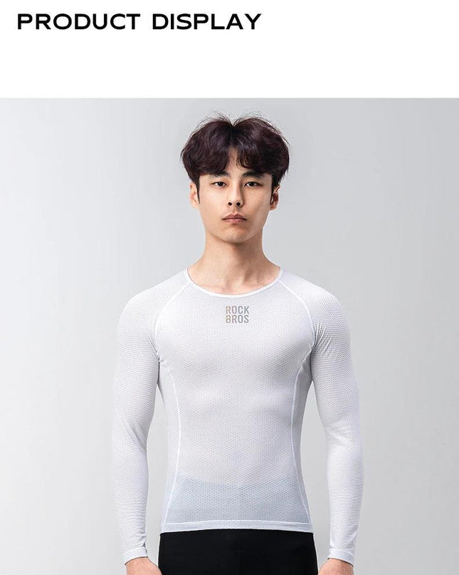 ROCKBROS Bike Jerseys Long Sleeves Breathable Mesh Men Bike Shirt Cycling Clothing Comfortable Summer Racing Clothes Reflective