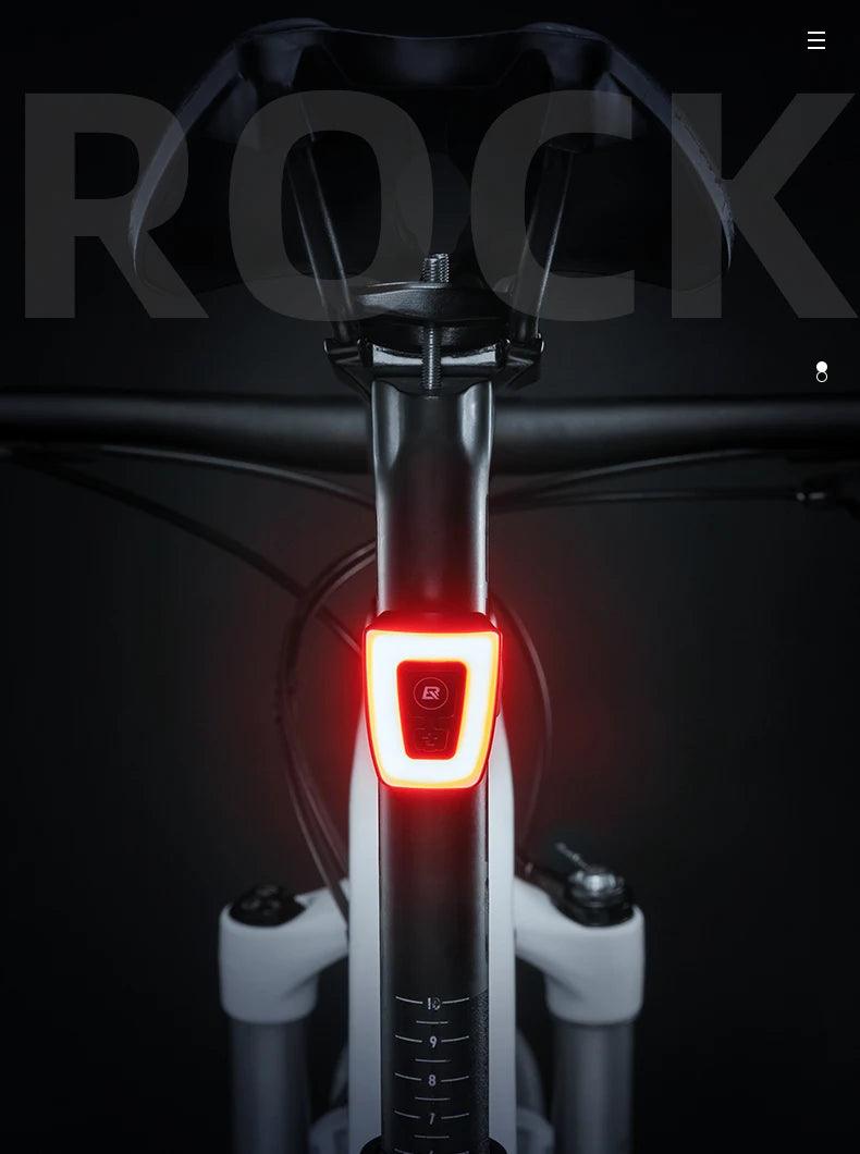 ROCKBROS Bike Light Waterproof Cycling Helmet Taillight Lantern For Bicycle LED USB Rechargeable Safety Night Riding Rear Light