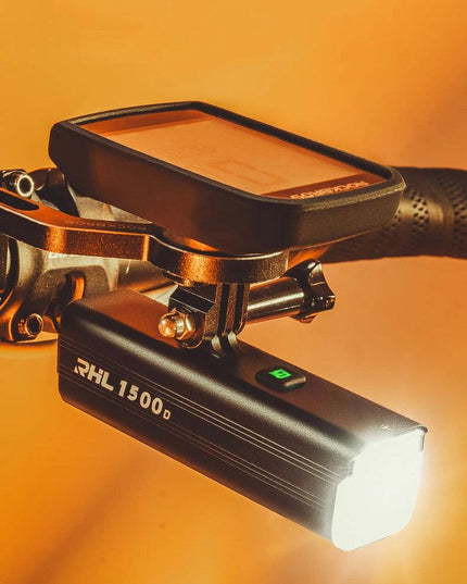 ROCKBROS Bike Light 1500LM/1000LM Aluminum Alloy Type-C Charging Smart Front Lights Hanging Version LED Lamp Cycling Headlights