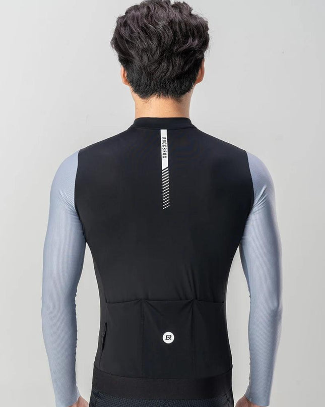 ROCKBROS Cycling Jersey Breathable Long Sleeved Quick Drying With Rear Pocket Bicycle Clothing Non-slip Sweatshirt Cycling Suit