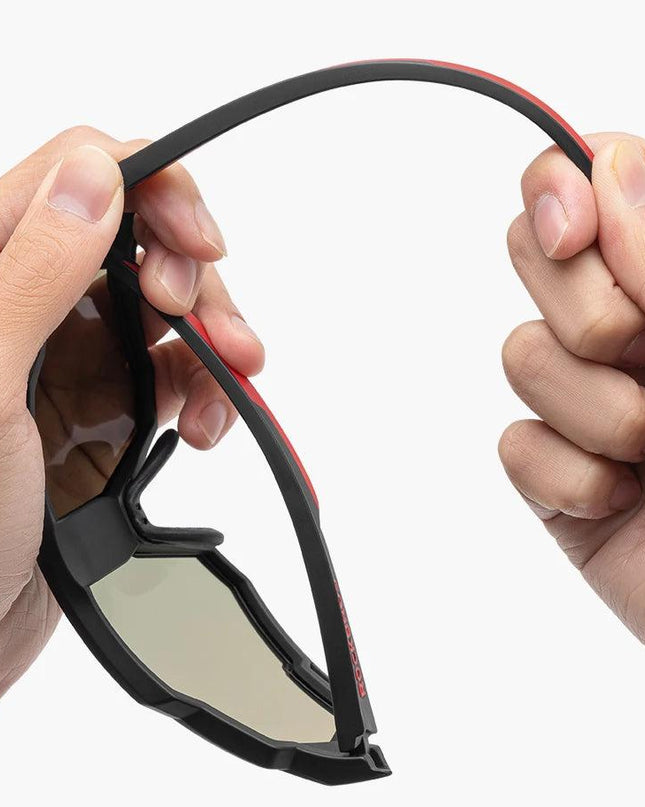 ROCKBROS Sunglasses Polarized Cycling Glasses Electronic Color Change Glasses UV400 Safety Bike Bicycle Eyewear Sports Goggles