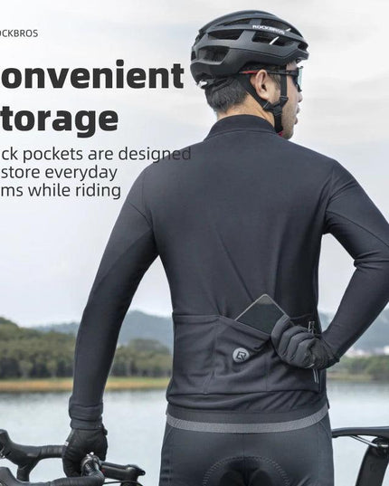 ROCKBROS Cycling Jersey Set Winter Spring Jacket Bibs Pants Long Sleeve MTB Bicycle Clothing Maillot Thermal Fleece Wear Suit