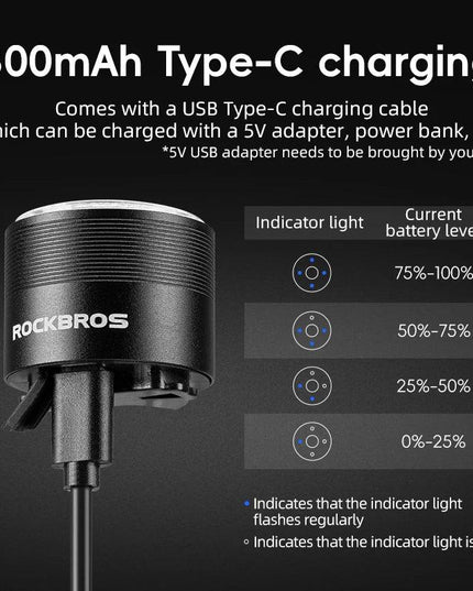 ROCKBROS Smart Bicycle Taillight Type-C Charging Auto Brake Sensing LED Rear Light Aluminum Alloy Bike Lamp Accessories Q1MAX