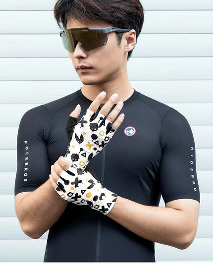 ROCKBROS Cycling Gloves Half Finger Summer Men Women Gloves Breathable Anti Slip MTB Road Bike Gloves Fitness Shock-absorbing