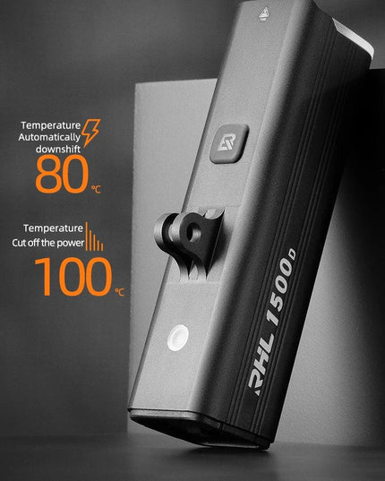 ROCKBROS Bike Light 1500LM/1000LM Aluminum Alloy Type-C Charging Smart Front Lights Hanging Version LED Lamp Cycling Headlights