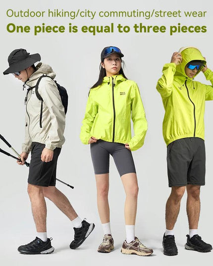 ROCKBROS Waterproof Cycling Jacket Raincoat Waterproof Breathable Outdoor Sport Windbreaker Cycling Hiking Men Women EUR Size