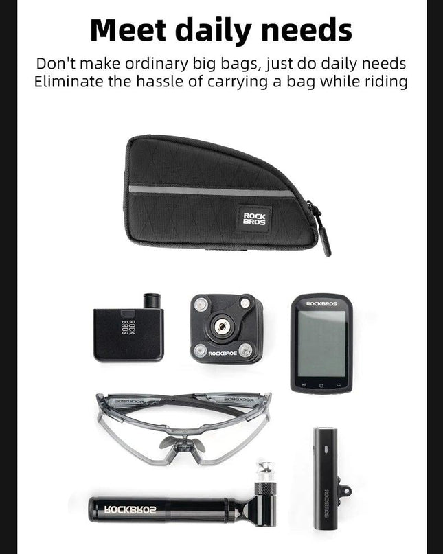 ROCKBROS Portable Bicycle Bags for Folding Bike Brompton Nylon Triangle Tube Bag Travel Casual Commute Tools Bag Bike Accessory