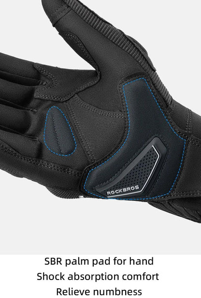 ROCKBROS Gloves Touch Screen Riding MTB Bike Bicycle Motorcycle Gloves SBR Palm Pad Fitness Climbing Thick Protective Glove