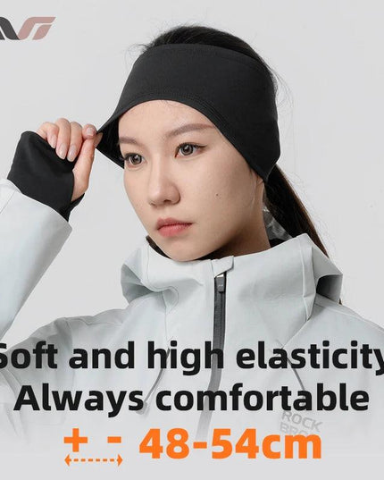 ROCKBROS Fleece Ear Warmer Sports Headband Windproof Warm Headwear Earmuffs Outdoor Riding Skiing Ear Warmers High Elasticity