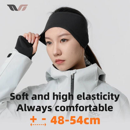 ROCKBROS Fleece Ear Warmer Sports Headband Windproof Warm Headwear Earmuffs Outdoor Riding Skiing Ear Warmers High Elasticity