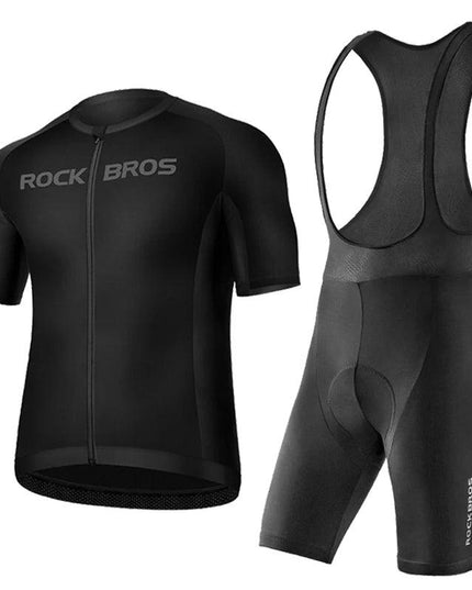 ROCKBROS Cycling Jersey Bib Set MTB Uniform Bike Clothing Quick-Dry Cycling Clothing Short Bicycle Short Sleeve Summer Ciclismo