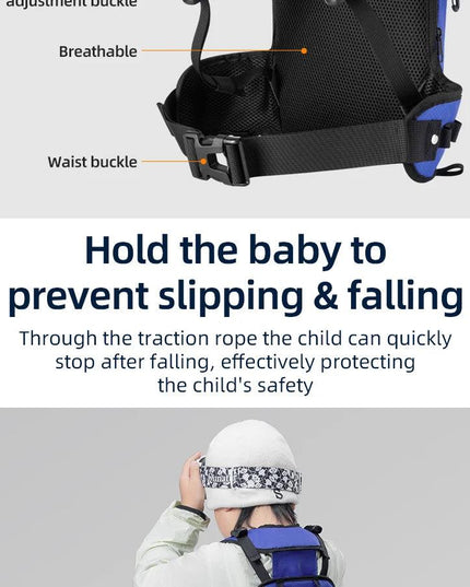 Qunature Ski Bag Children's Ski Training Strap Traction Protection Bag 7L Multi-Part Support Anti-Slip Anti-Falling Kid Ski Pack