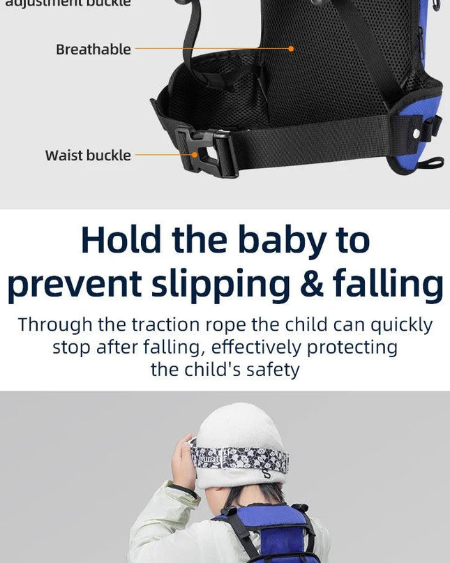 Qunature Ski Bag Children's Ski Training Strap Traction Protection Bag 7L Multi-Part Support Anti-Slip Anti-Falling Kid Ski Pack