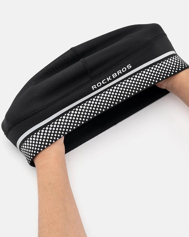 ROCKBROS Winter Fleece Ski Cap Windproof Thermal Cycling Cap Warmer Motorcycle Hat Helmet Liner Running MTB Bike Headwear
