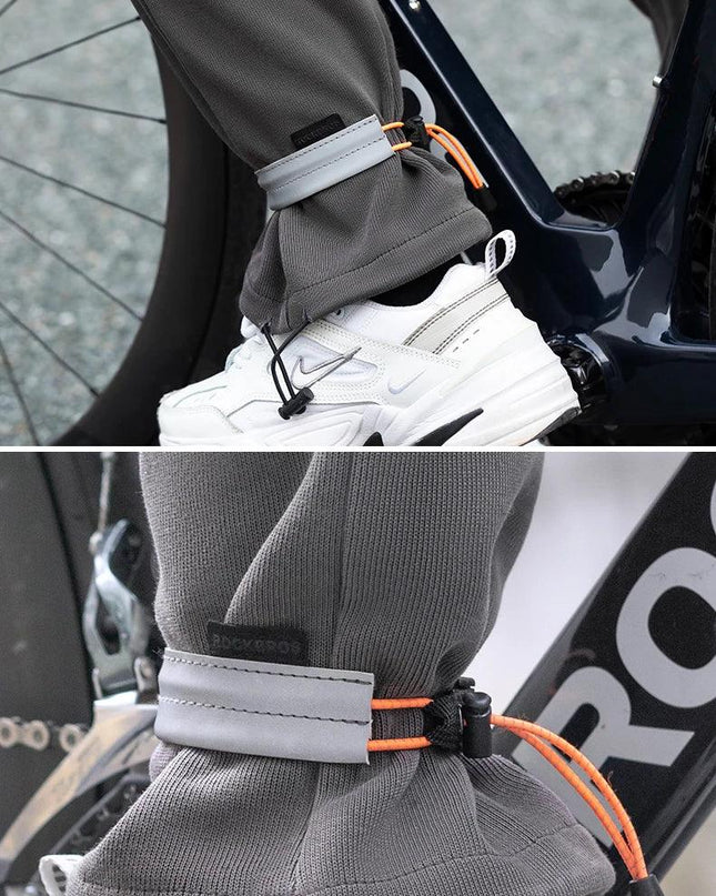 ROCKBROS Bicycle Leg Strap Safety Reflective Outdoor Bicycle Ankle Leg Band Portable Sports Camping Harnesses Cycling Equipment