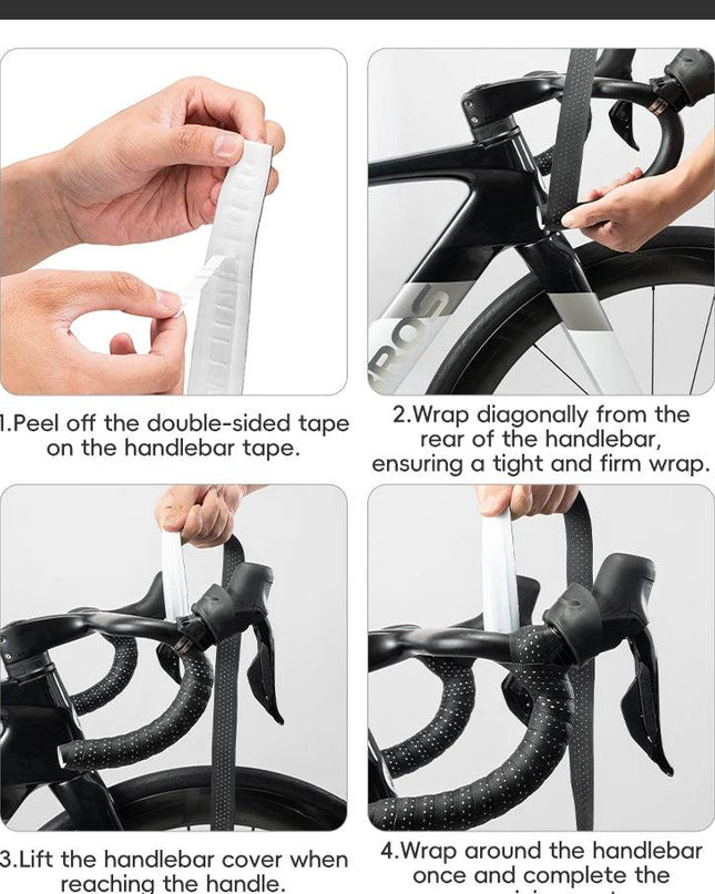 ROCKBROS Road Bike Handlebar Tapes Anti-slip PU EVA Breathable Shock Absorbing Cycling Strap Wear-Resistant Strap Accessories