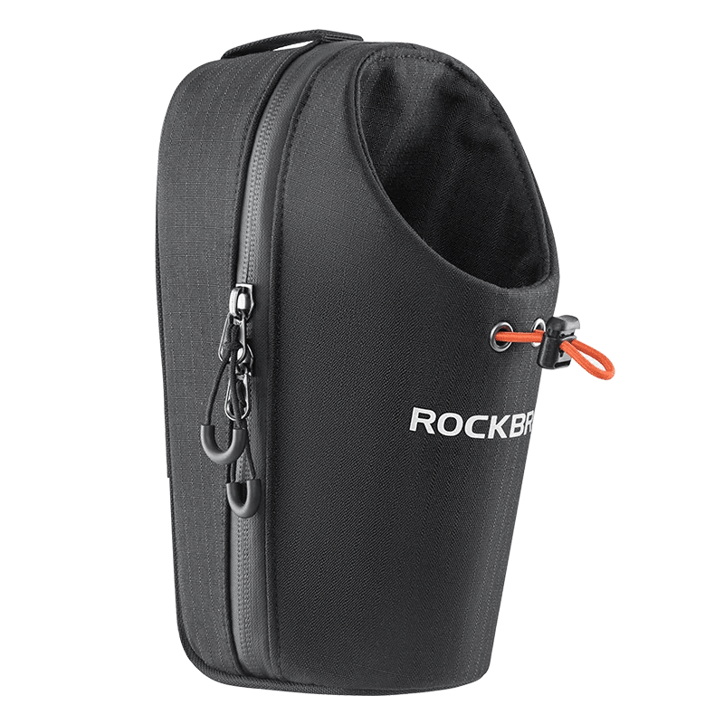 ROCKBROS Bicycle Bag Front Bag Water Bottle Bag 1.5L Folding Bike Mountain Road Bike Riding Bag Adjustable Large-caliber Bag