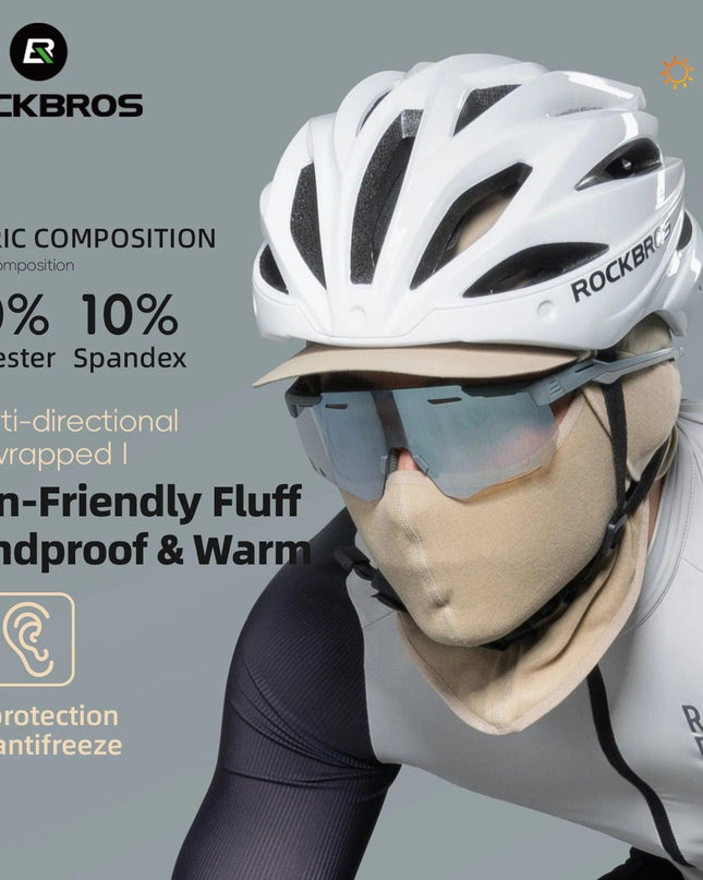 ROCKBROS Winter Cycling Mask and Hat 2 In 1 Fleece Thermal Keep Warm Ear Protection Outdoor Balaclava All Face Mask Men Women