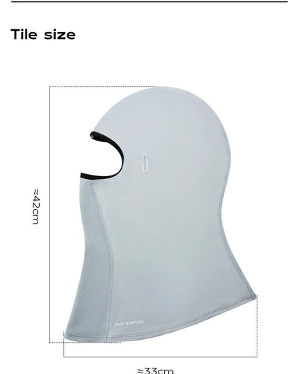 ROCKBROS UV Protection Face Cover Summer Cool Balaclava Ice Silk Anti-UV Cycling Full Face Cap Riding Headgear Masks Breathable