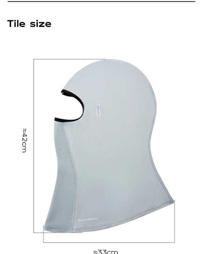 ROCKBROS UV Protection Face Cover Summer Cool Balaclava Ice Silk Anti-UV Cycling Full Face Cap Riding Headgear Masks Breathable