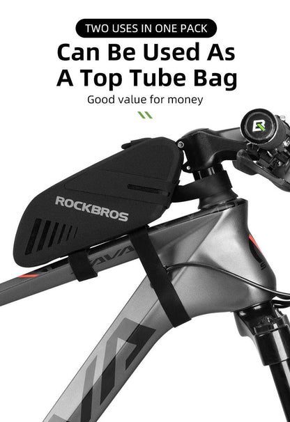 ROCKBROS Bicycle Saddle Bag 0.6L Capacity Waterproof Bike Rear Tail Bag Can Hang Taillights MTB Road Bike Bag Bike Accessories