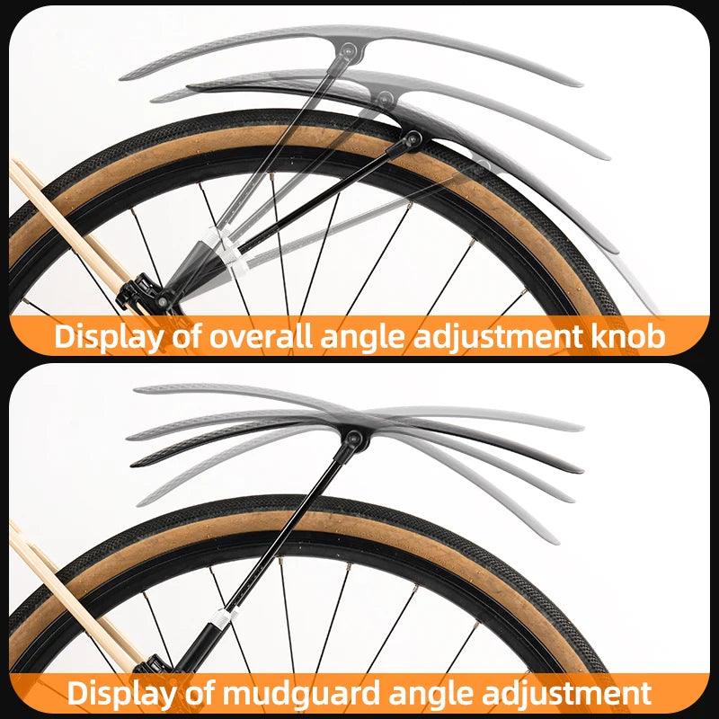 ROCKBROS Bicycle Mudguard Bike Fender PP Soft Plastic Mudguard Strong Toughness Road Suitable For Bicycle Protector Accessories