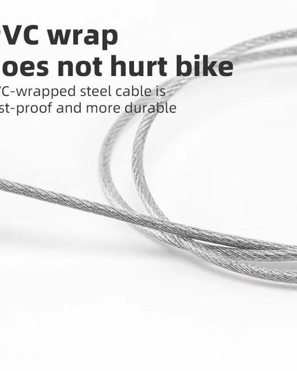 ROCKBROS Bicycle Lock Anti-theft Portable Lightweight 3-Digit Password Cable Lock Helmet Lock Chain Backpack Bike Accessories