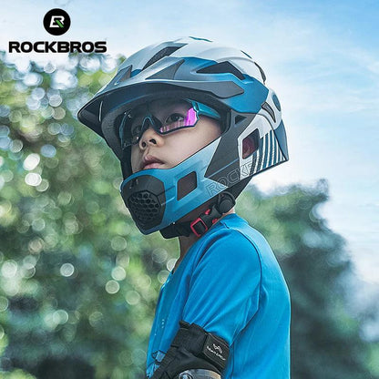 ROCKBROS Child Photochromic Polarized Sunglasses Bicycle Eyewear UV400 Kids Bike Goggles Protection Classic Windproof Glasses