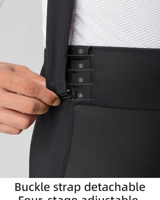 ROCKBROS Windproof Warm Bicycle Pants Winter Removable Buckle Strap Pants High Quality Shock-Absorbing Comfort Pad Pants MTB Men