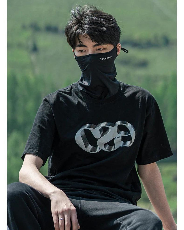 ROCKBROS Summer Ice Silk Mask Anti-UV Quick-drying Face Cover Sunscreen Bandana Breathable Neck Protection Hanging Ear Scarf