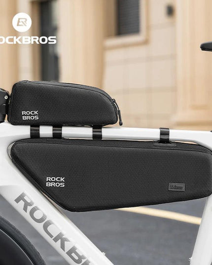 ROCKBROS Bicycle Bag Rainproof Cycling Top Tube Frame Bag Reflective Large Capacity MTB Road Bike  Pannier Bag Wear-resistant